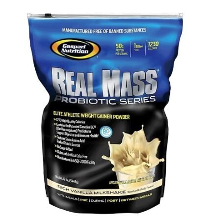 Gaspari Nutrition Gaspari: Real Mass Probiotic, Vanilla, 12 Pounds
